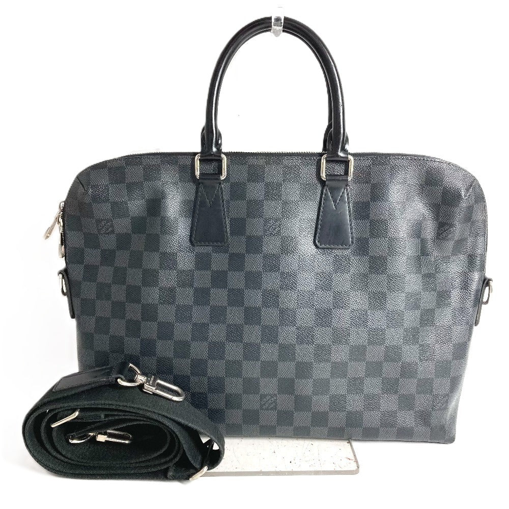 LOUIS VUITTON N48224 ダミエグラフィット ポルトドキュマンジュール PDJ カバン ブリーフケース ハンドバッグ 書類バッグ ビジネスバッグ ダミエグラフィットキャンバス メンズ ブラック