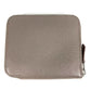 HERMES Azap Compact Silk'in Wallet Coin Purse Wallet Round Zipper Coin Case Epsom Unisex Etan Gray