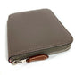 HERMES Azap Compact Silk'in Wallet Coin Purse Wallet Round Zipper Coin Case Epsom Unisex Etan Gray