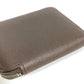 HERMES Azap Compact Silk'in Wallet Coin Purse Wallet Round Zipper Coin Case Epsom Unisex Etan Gray