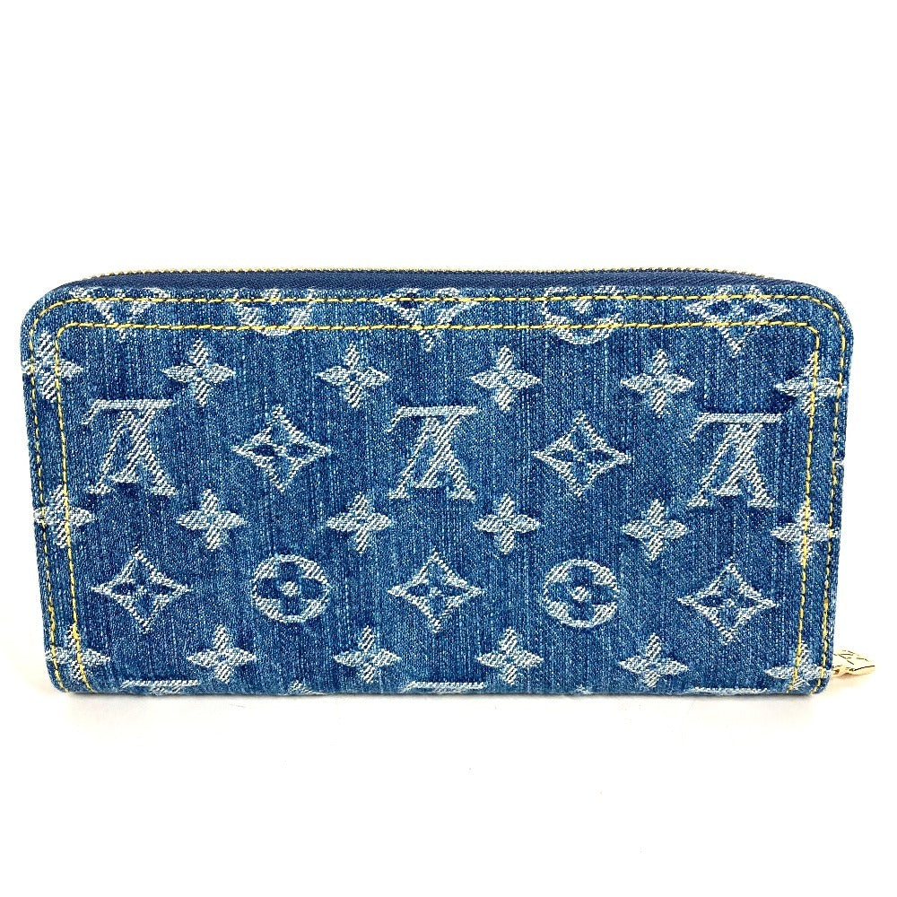 LOUIS VUITTON M23161 Takashi Murakami Collaboration Monogram Denim Cherry LV × TM Zippy Wallet Long Wallet Round Zipper Wallet Ladies Blue