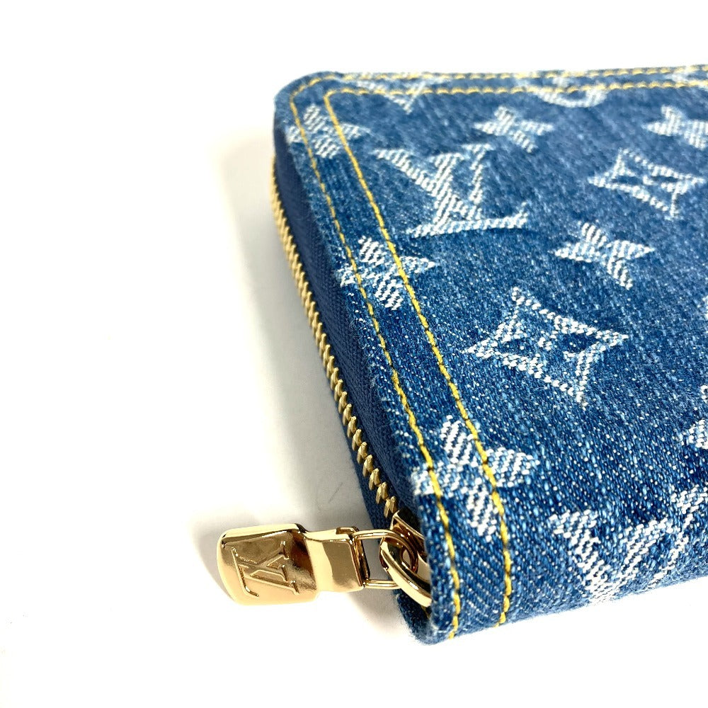 LOUIS VUITTON M23161 Takashi Murakami Collaboration Monogram Denim Cherry LV × TM Zippy Wallet Long Wallet Round Zipper Wallet Ladies Blue