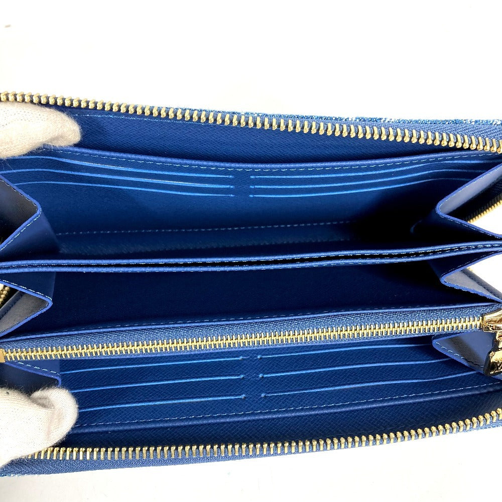 LOUIS VUITTON M23161 Takashi Murakami Collaboration Monogram Denim Cherry LV × TM Zippy Wallet Long Wallet Round Zipper Wallet Ladies Blue