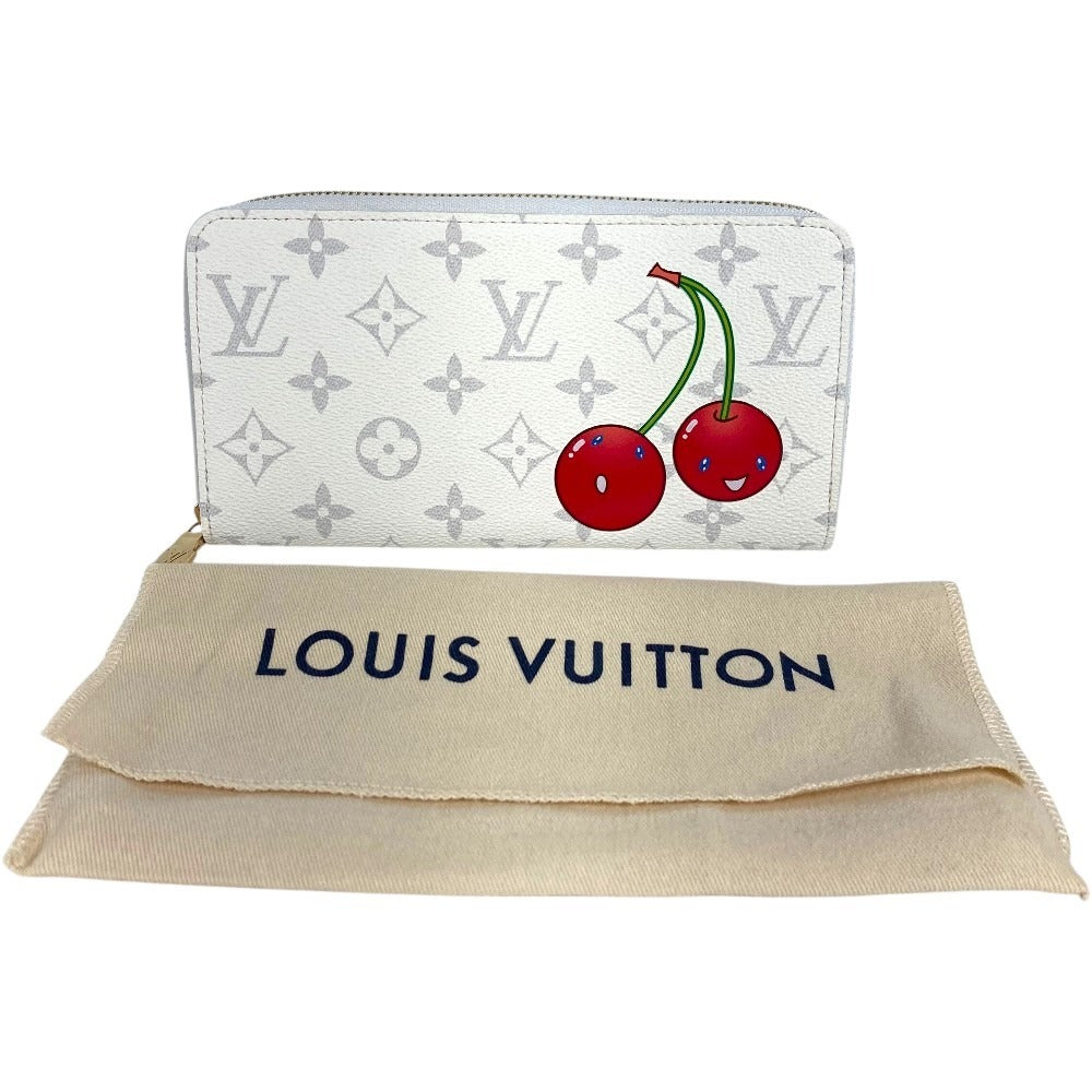 LOUIS VUITTON M14240 Takashi Murakami Collaboration Monogram LV x TM Zippy Wallet Cherry Long Wallet Monogram Canvas Women's White