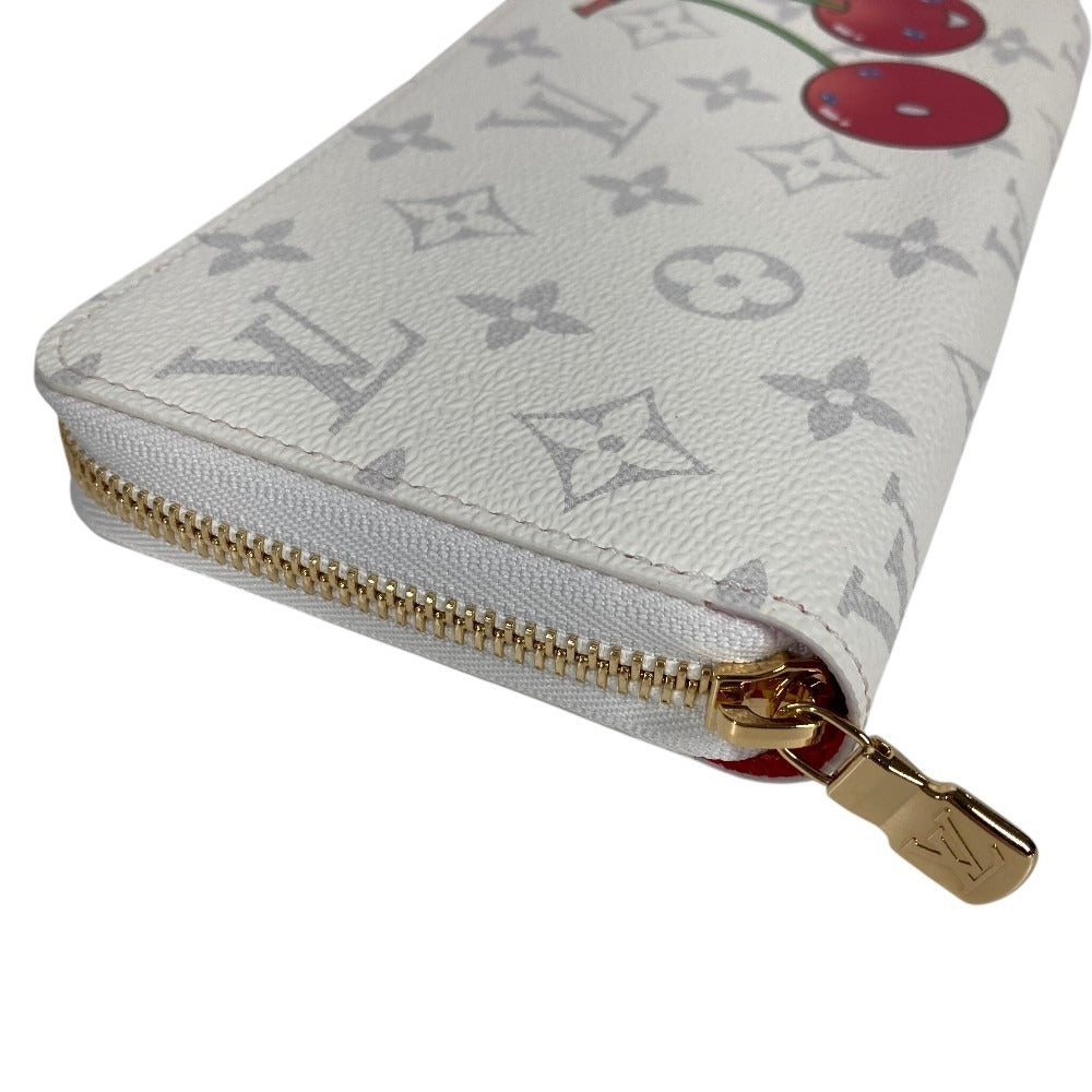 LOUIS VUITTON M14240 Takashi Murakami Collaboration Monogram LV x TM Zippy Wallet Cherry Long Wallet Monogram Canvas Women's White