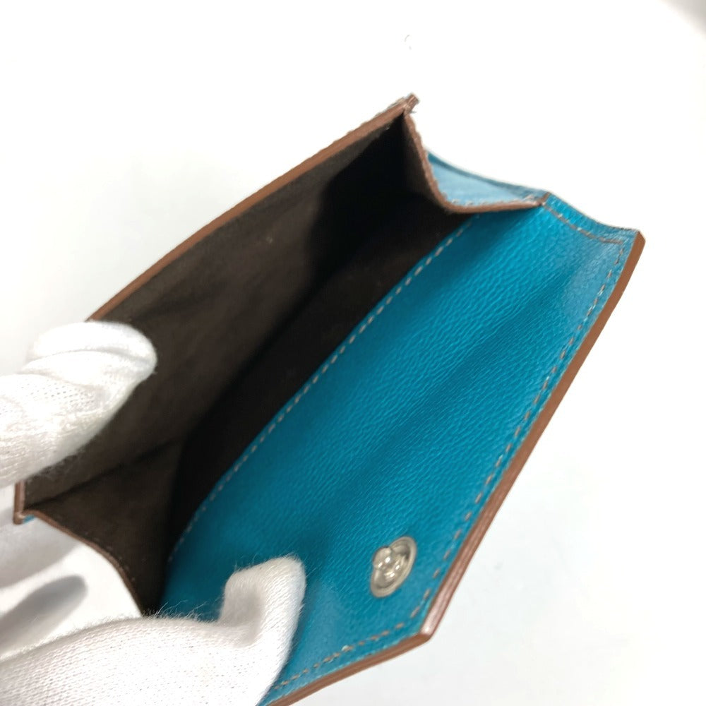CARTIER ロゴ 財布 小銭入れ 名刺入れ パスケース カードケース レザー ユニセックス ブルー