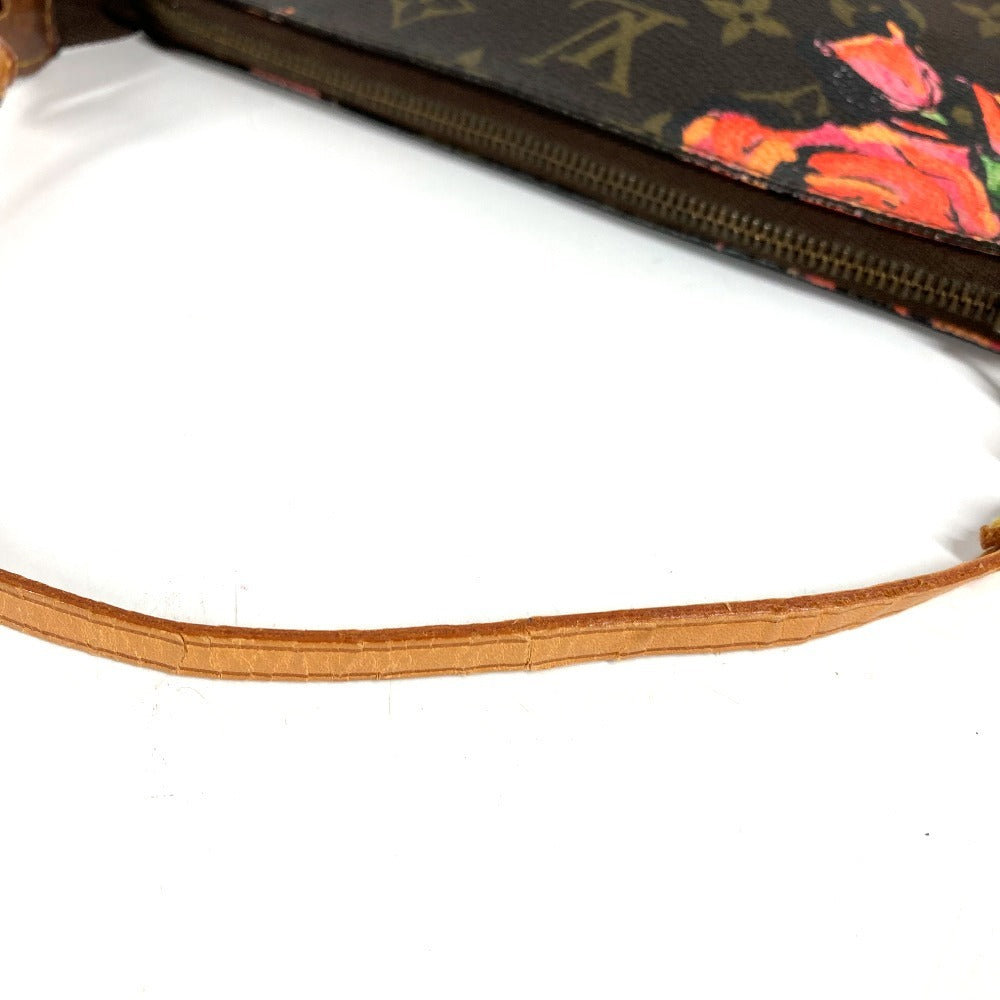 LOUIS VUITTON M48615 モノグラムローズ バラ 薔薇 ポシェットアクセソワール カバン ハンドバッグ ショルダーバッグ ポーチ モノグラムキャンバス レディース ブラウン