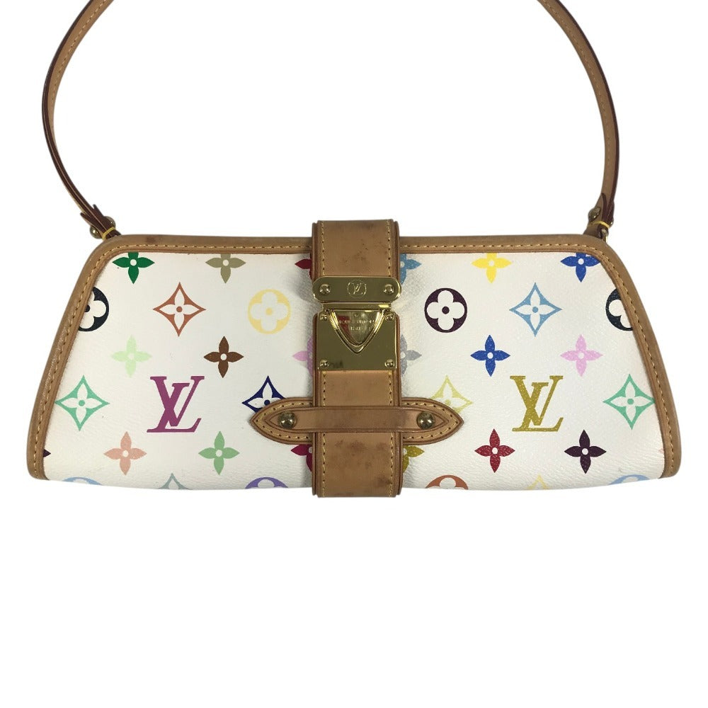 LOUIS VUITTON M40049 モノグラムマルチカラー シャーリー カバン クラッチバッグ 2WAYバッグ ハンドバッグ 肩掛け ショルダーバッグ モノグラムマルチカラーキャンバス レディース ブロン ホワイト