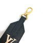 LOUIS VUITTON J02520 バイカラー モノグラム ロゴ バッグアクセサリー ショルダーストラップ レザー ユニセックス ブラック