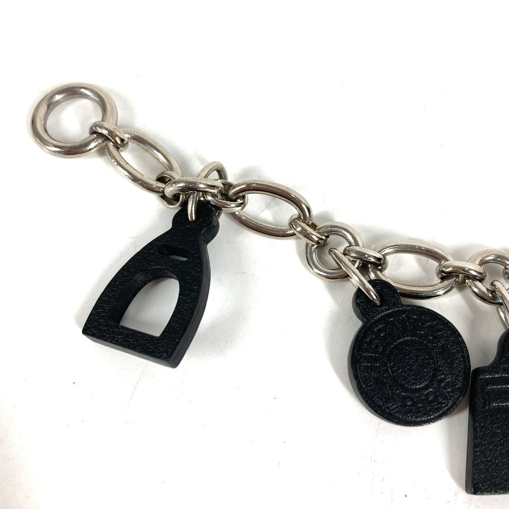 HERMES アミュレット5 アミュレット 5 バッグチャーム キーホルダー レザー ユニセックス ブラック