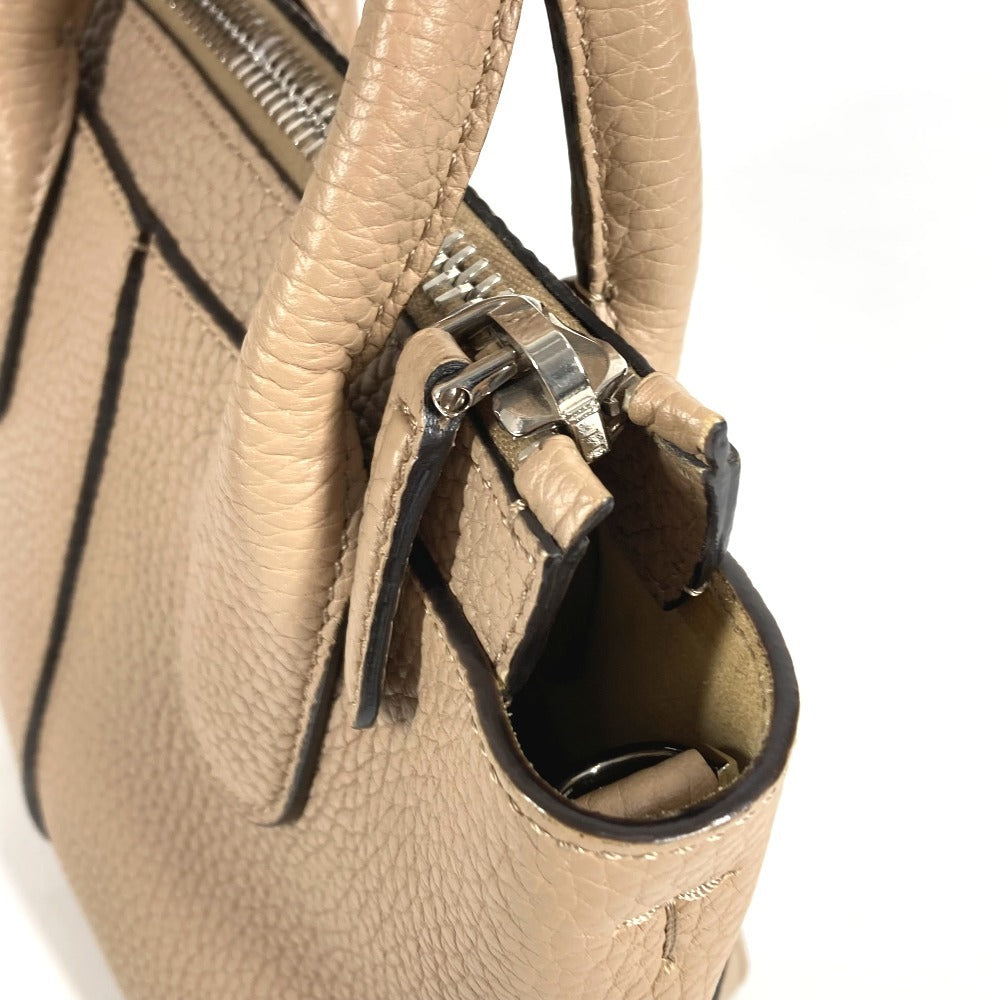 TOD’S XBWDBSA0100WSS Di ディーアイ ミニ ロゴ ハンドバッグ カバン 斜め掛け 2WAYバッグ トートバッグ ショルダーバッグ レザー レディース ベージュ