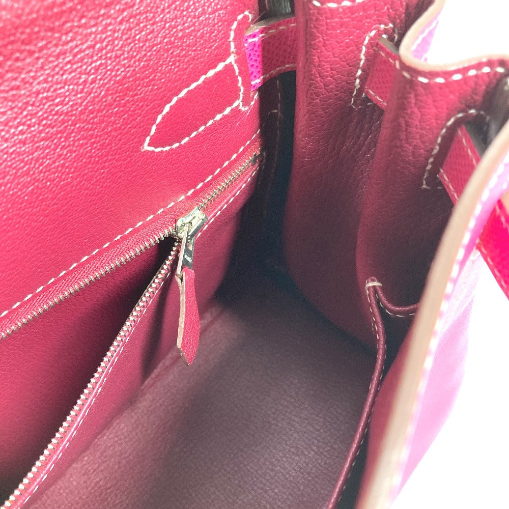 HERMES キャンディケリー ケリー28 ケリー 28 外縫い 2WAYバッグ ショルダーバッグ 肩掛け ハンドバッグ エプソン レディース ローズティリアン/ルビー ピンク