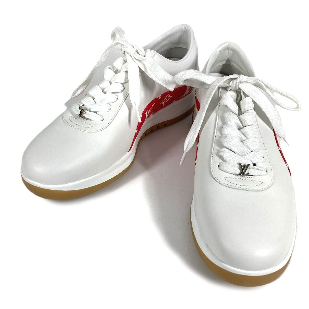 LOUIS VUITTON 1A3EQ5 シュプリーム supreme モノグラム シューズ 靴 アパレル 紐 スニーカー レザー メンズ ホワイト