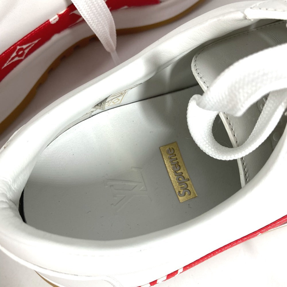 LOUIS VUITTON 1A3EQ5 シュプリーム supreme モノグラム シューズ 靴 アパレル 紐 スニーカー レザー メンズ ホワイト