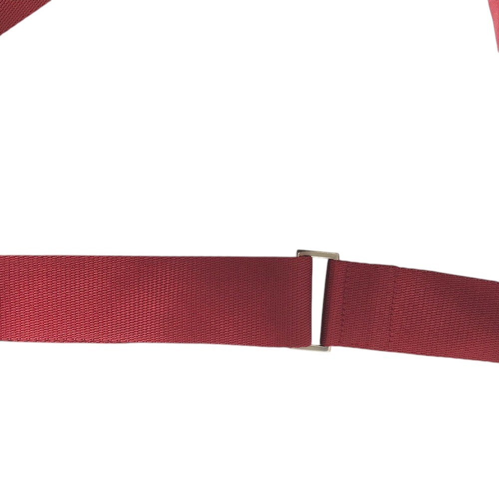 PRADA triangle logo triangle logo plate Bag Backpack Bordeaux Based Shoulder Bag Nylon Red Used
