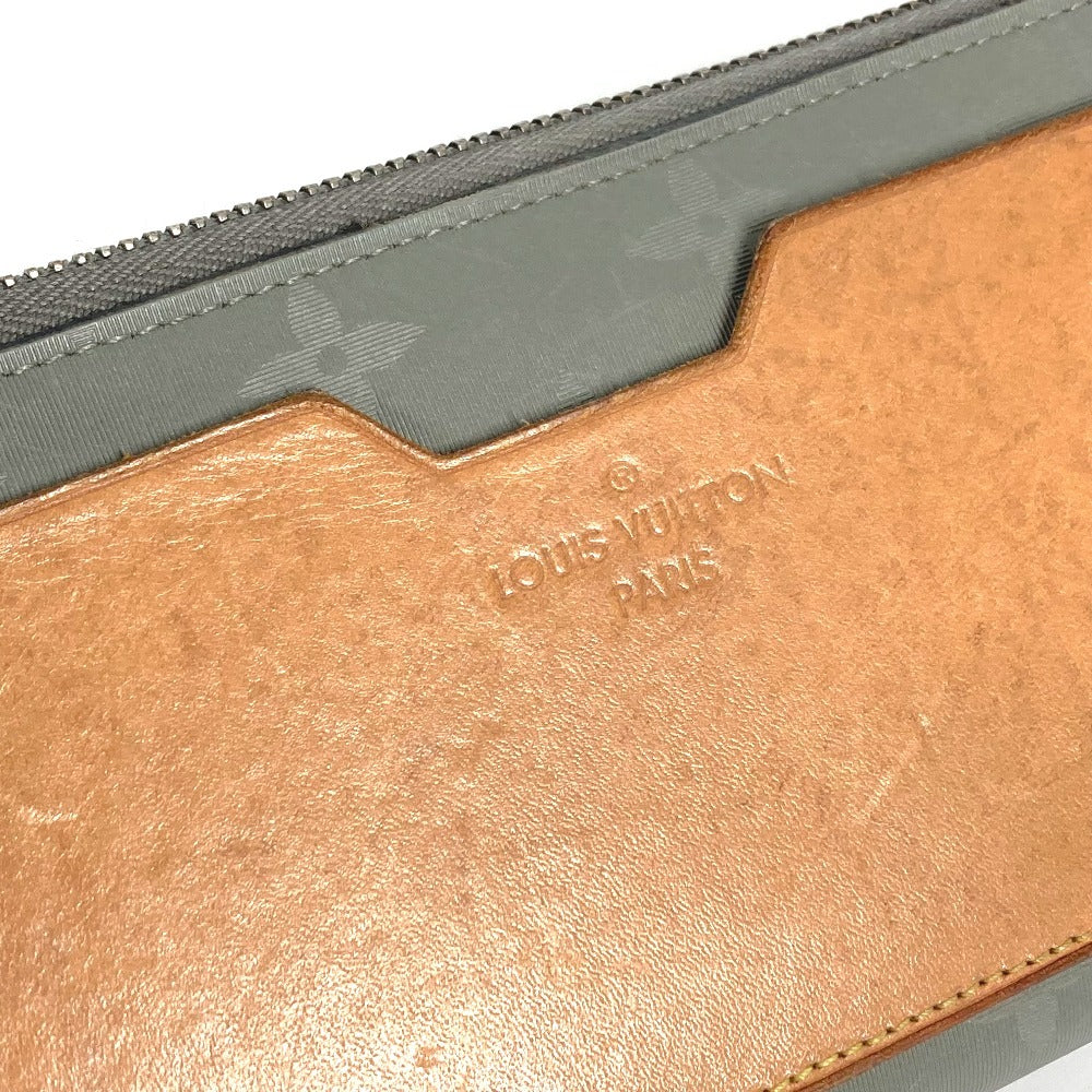 LOUIS VUITTON M63237 モノグラムチタン ポルトフォイユコスモス ロングウォレット L字ファスナー 長財布 ユニセックス グレー