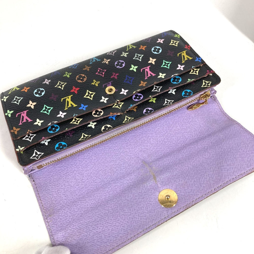 LOUIS VUITTON M60273 モノグラムマルチカラー ポルトフォイユ サラ ポルトフォイユサラ ロングウォレット フラップ 長財布 モノグラムマルチカラーキャンバス ユニセックス ブラック
