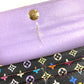 LOUIS VUITTON M60273 モノグラムマルチカラー ポルトフォイユ サラ ポルトフォイユサラ ロングウォレット フラップ 長財布 モノグラムマルチカラーキャンバス ユニセックス ブラック