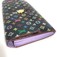 LOUIS VUITTON M60273 モノグラムマルチカラー ポルトフォイユ サラ ポルトフォイユサラ ロングウォレット フラップ 長財布 モノグラムマルチカラーキャンバス ユニセックス ブラック