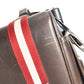 BALLY トラベルバッグ 2輪 ストライプ ロゴ スーツケース カバン ボストンバッグ 旅行バッグ キャリーバッグ レザー ユニセックス ブラウン