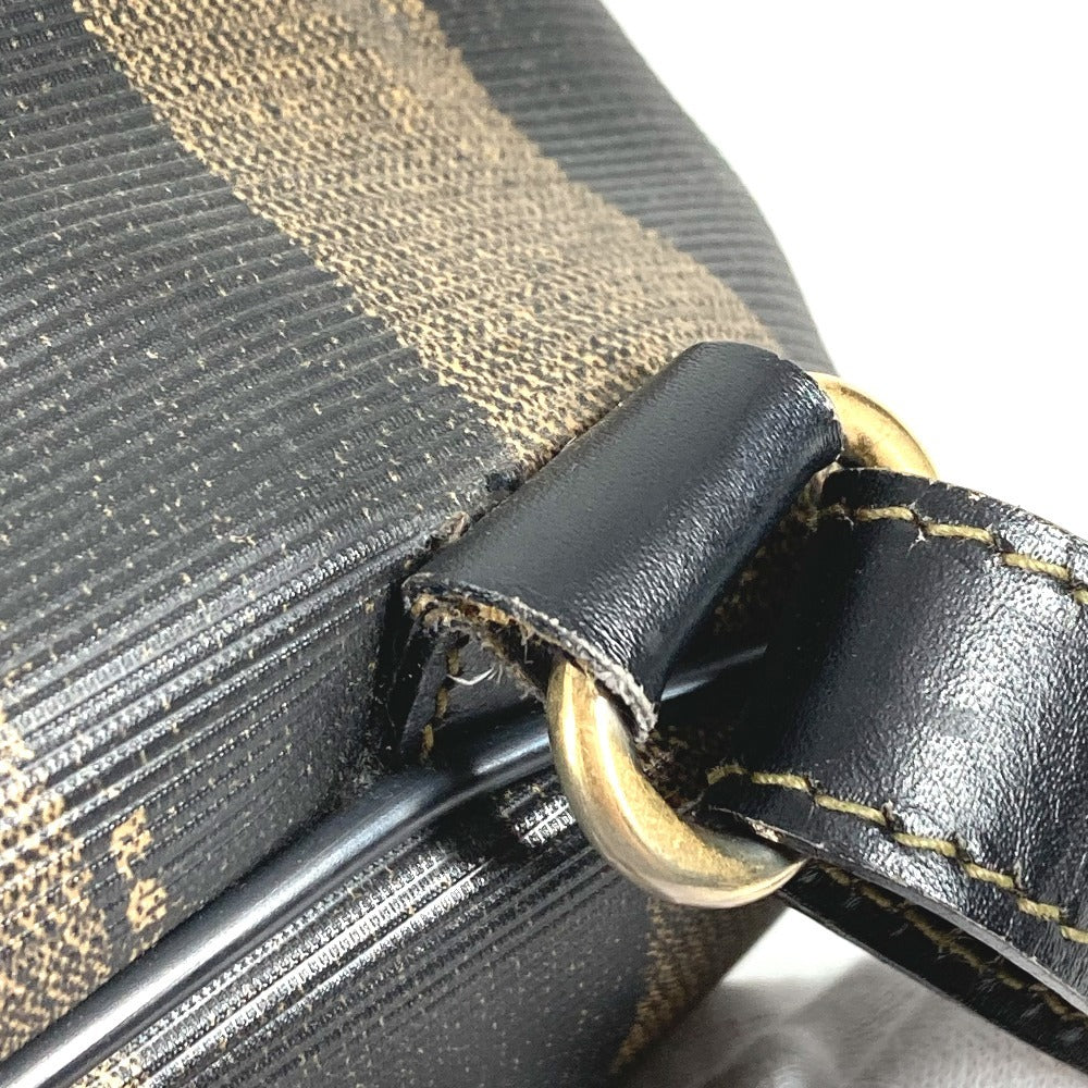 FENDI ヴィンテージ ペカン ロゴ カバン バックパック リュックサック PVC/レザー ユニセックス カーキ