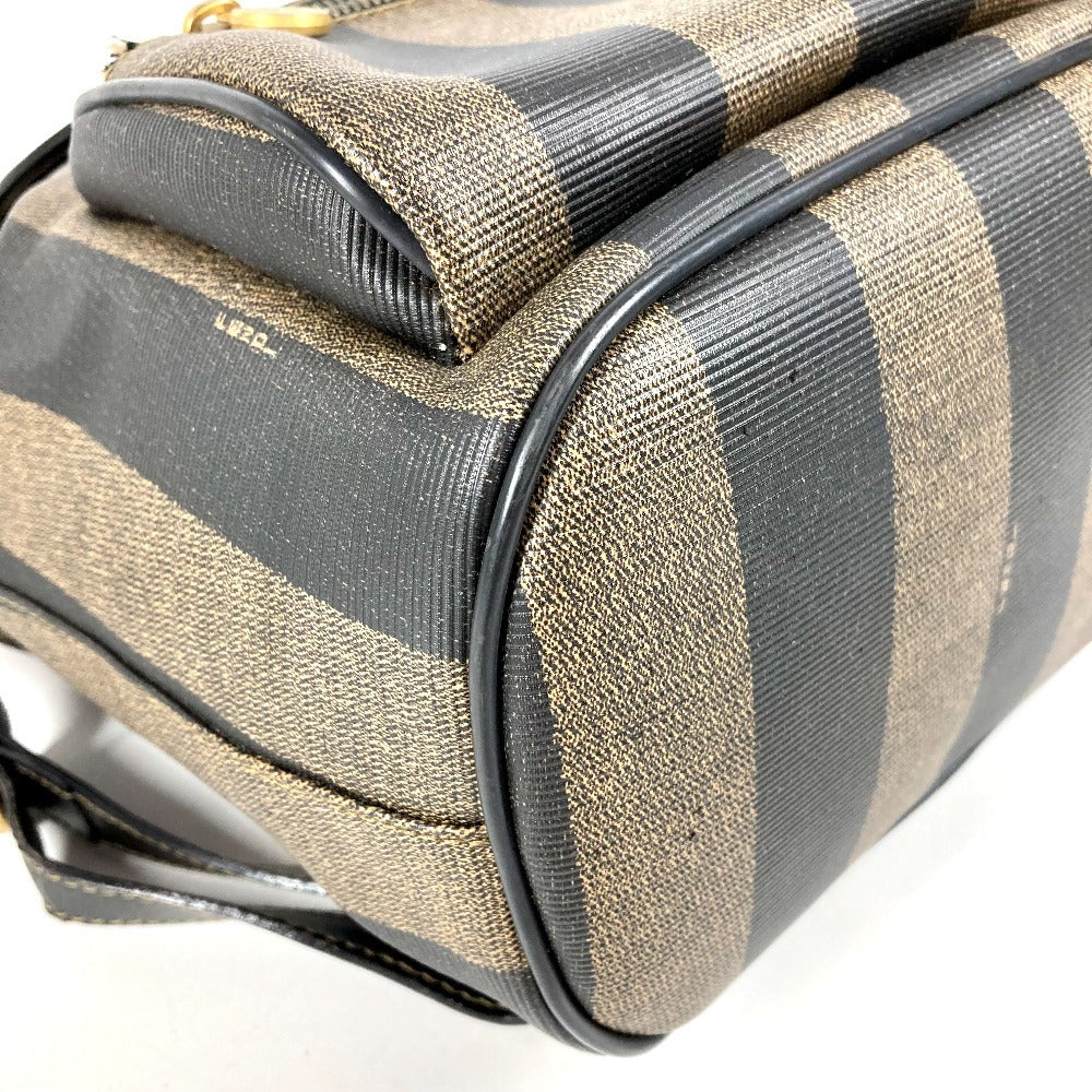 FENDI ヴィンテージ ペカン ロゴ カバン バックパック リュックサック PVC/レザー ユニセックス カーキ