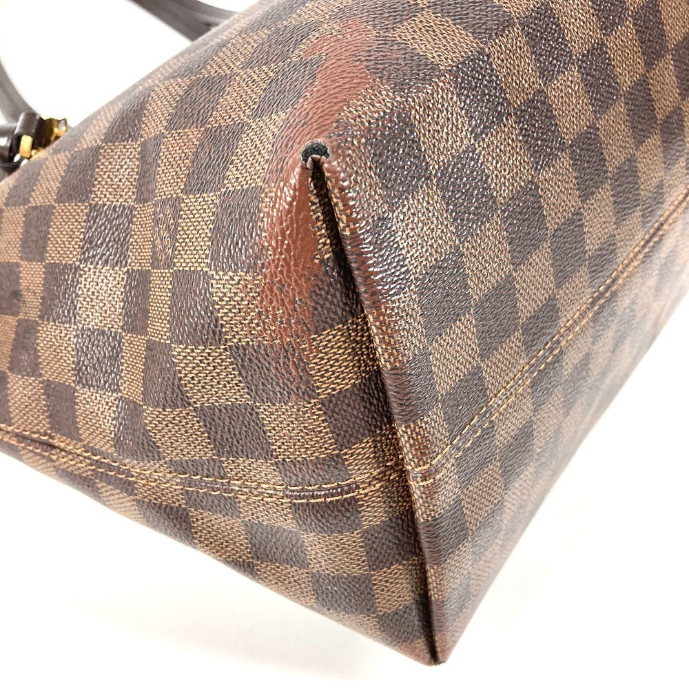 LOUIS VUITTON N41013 ダミエ イエナMM 肩掛け イエナ MM カバン ショルダーバッグ 肩掛け トートバッグ ダミエキャンバス ユニセックス エベヌ ブラウン