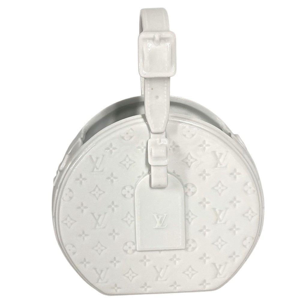 LOUIS VUITTON GI0576 モノグラム ヴェースポーセリン フラワーベース インテリア 花瓶 磁器 ユニセックス ホワイト