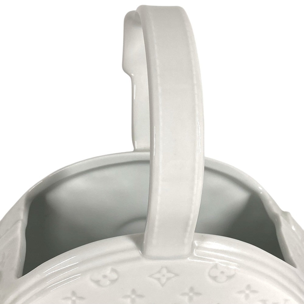 LOUIS VUITTON GI0576 モノグラム ヴェースポーセリン フラワーベース インテリア 花瓶 磁器 ユニセックス ホワイト