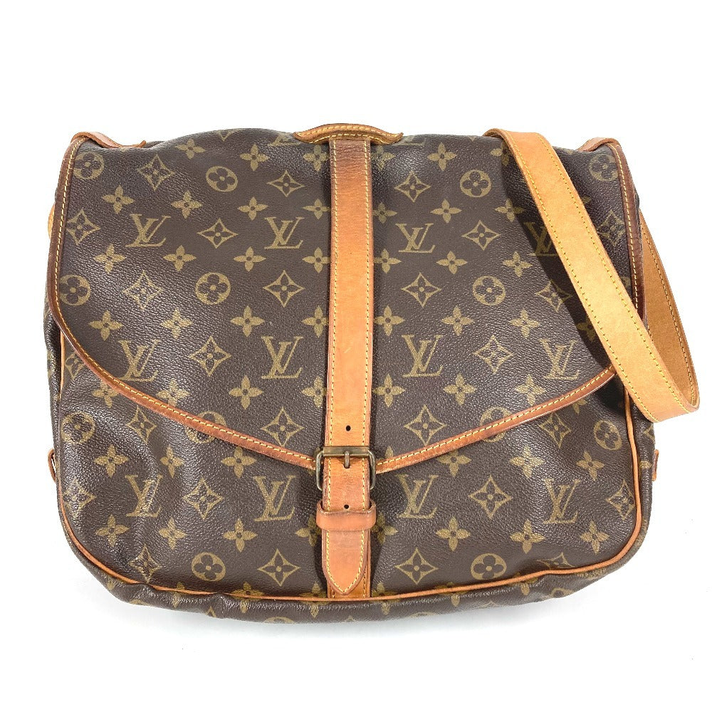 LOUIS VUITTON M42254 モノグラム ソミュール35 ソミュール35 カバン バッグ 斜め掛け フラップ ショルダーバッグ モノグラムキャンバス ユニセックス ブラウン