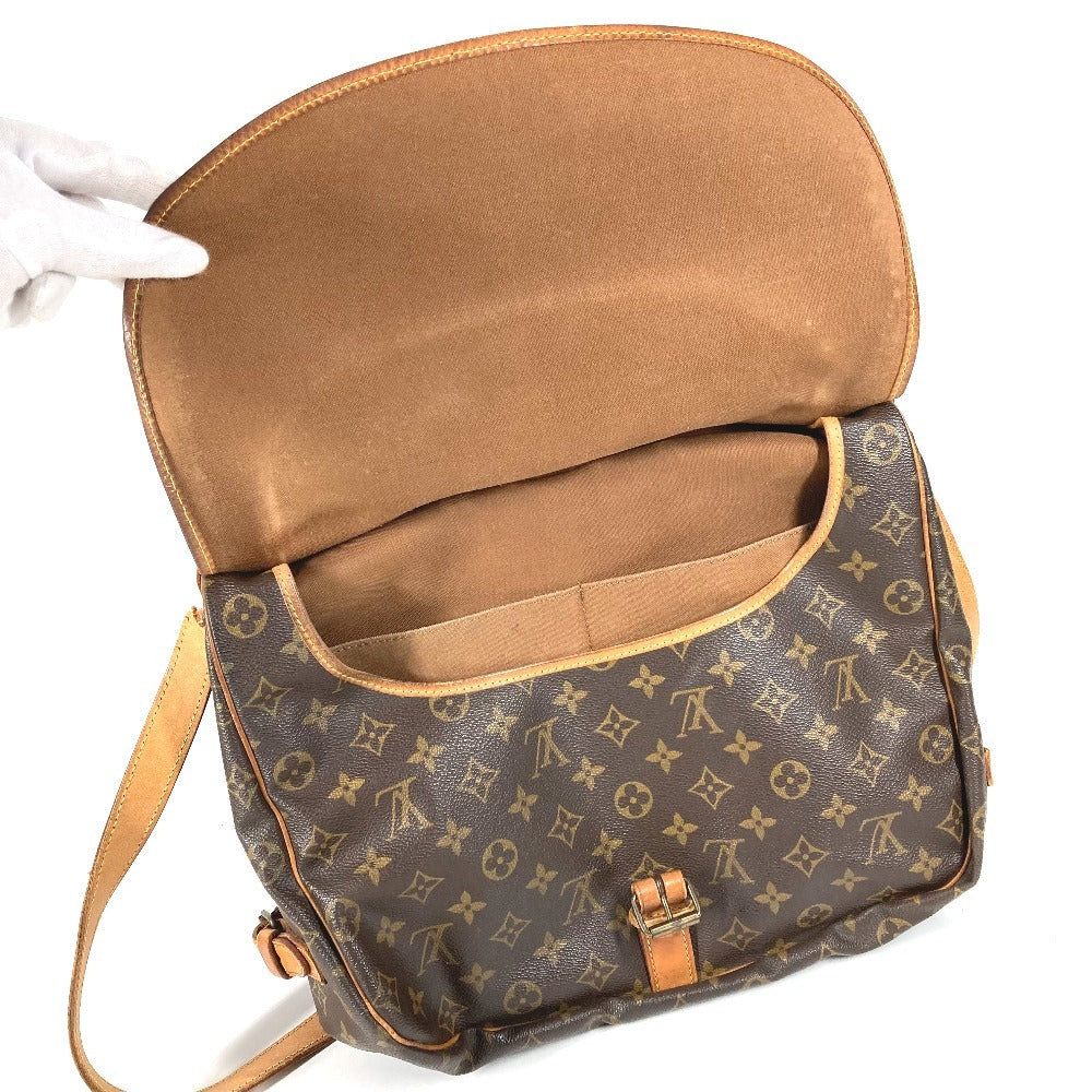 LOUIS VUITTON M42254 モノグラム ソミュール35 ソミュール35 カバン バッグ 斜め掛け フラップ ショルダーバッグ モノグラムキャンバス ユニセックス ブラウン