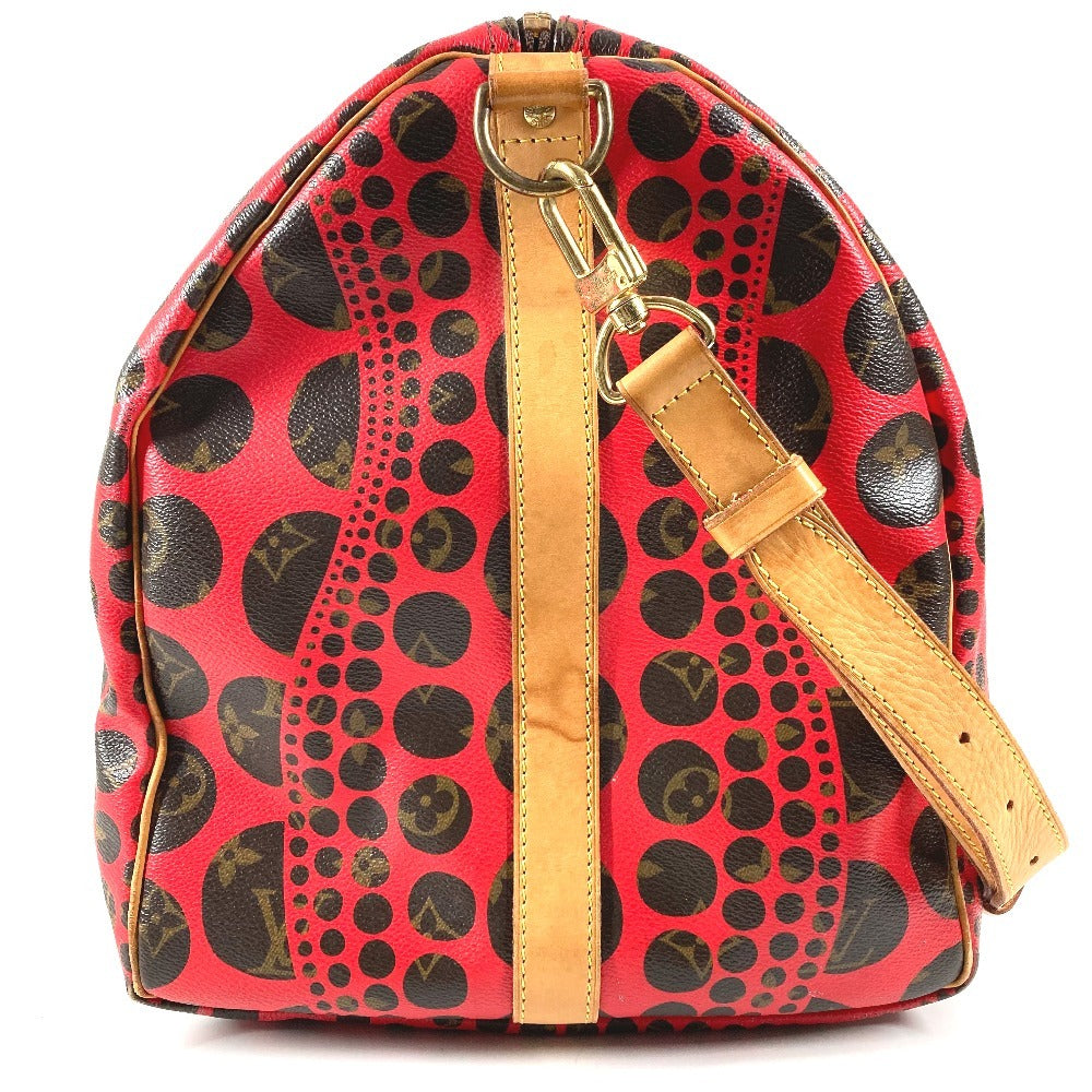 LOUIS VUITTON M40695 モノグラム パンプキン ドット LV×YK キーポルバンドリエール55 旅行バッグ トラベルバッグ カバン 2WAYバッグ ショルダーバッグ ボストンバッグ モノグラムキャンバス ユニセックス レッド