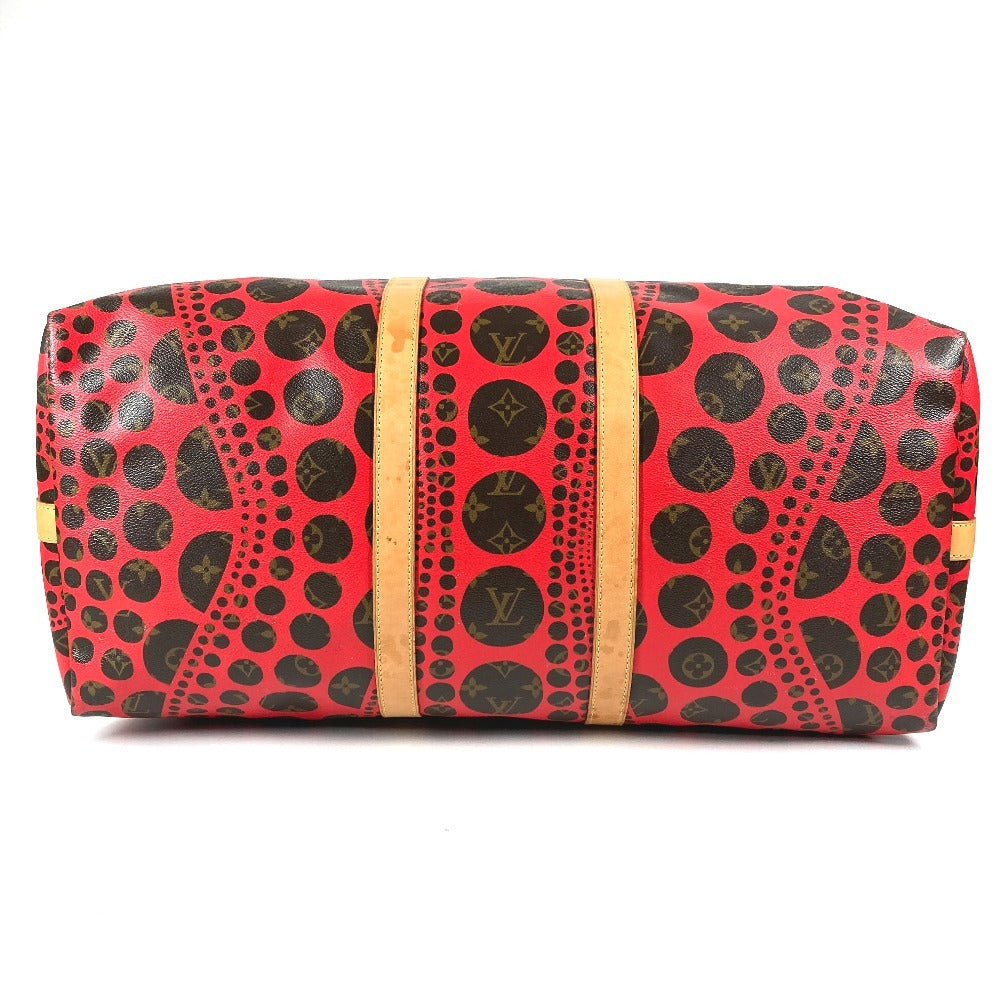 LOUIS VUITTON M40695 モノグラム パンプキン ドット LV×YK キーポルバンドリエール55 旅行バッグ トラベルバッグ カバン 2WAYバッグ ショルダーバッグ ボストンバッグ モノグラムキャンバス ユニセックス レッド