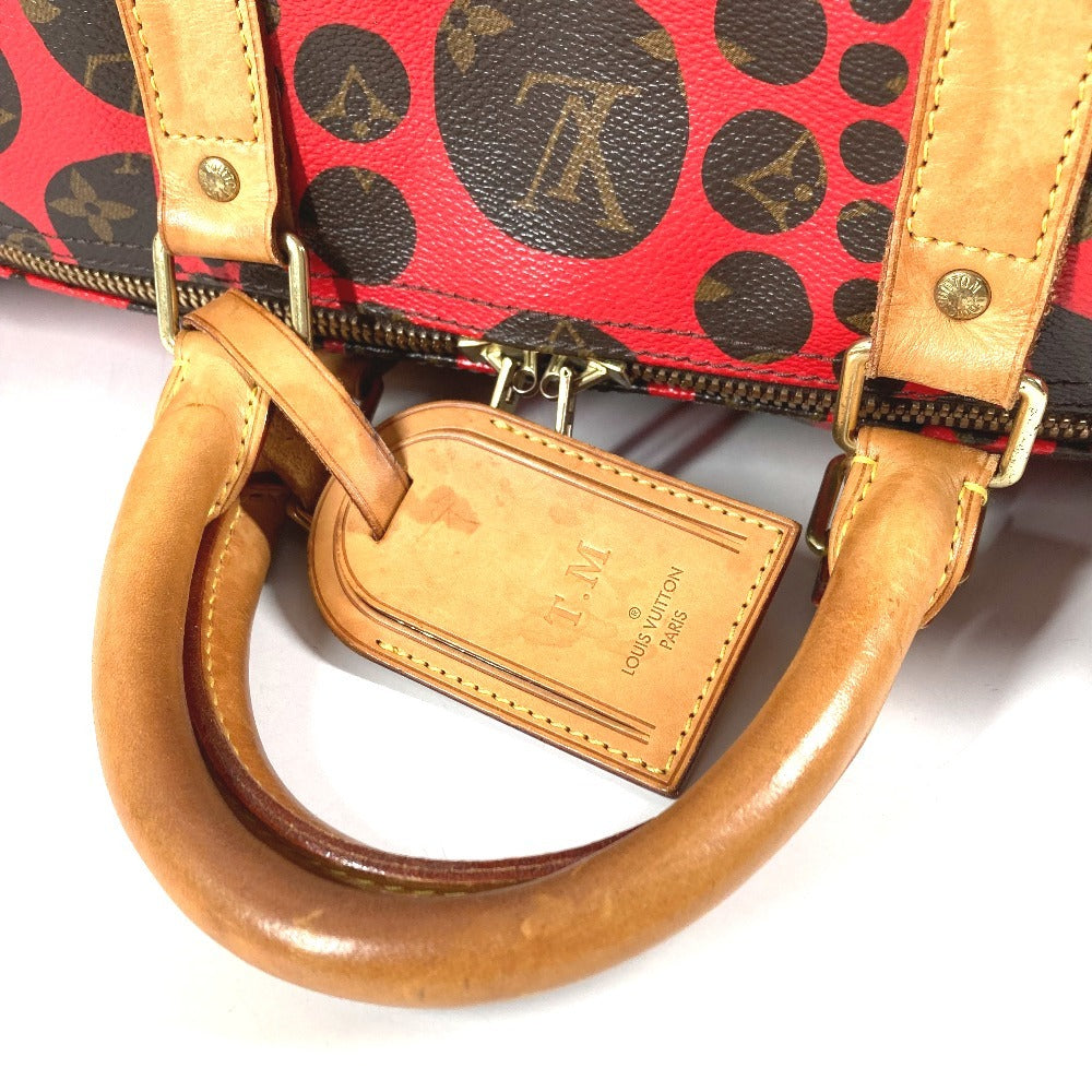 LOUIS VUITTON M40695 モノグラム パンプキン ドット LV×YK キーポルバンドリエール55 旅行バッグ トラベルバッグ カバン 2WAYバッグ ショルダーバッグ ボストンバッグ モノグラムキャンバス ユニセックス レッド