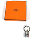 HERMES Hロゴ 鍵 カデナ クイズ レインボー キーホルダー キーリング バッグチャーム チャーム メタル ユニセックス シルバー