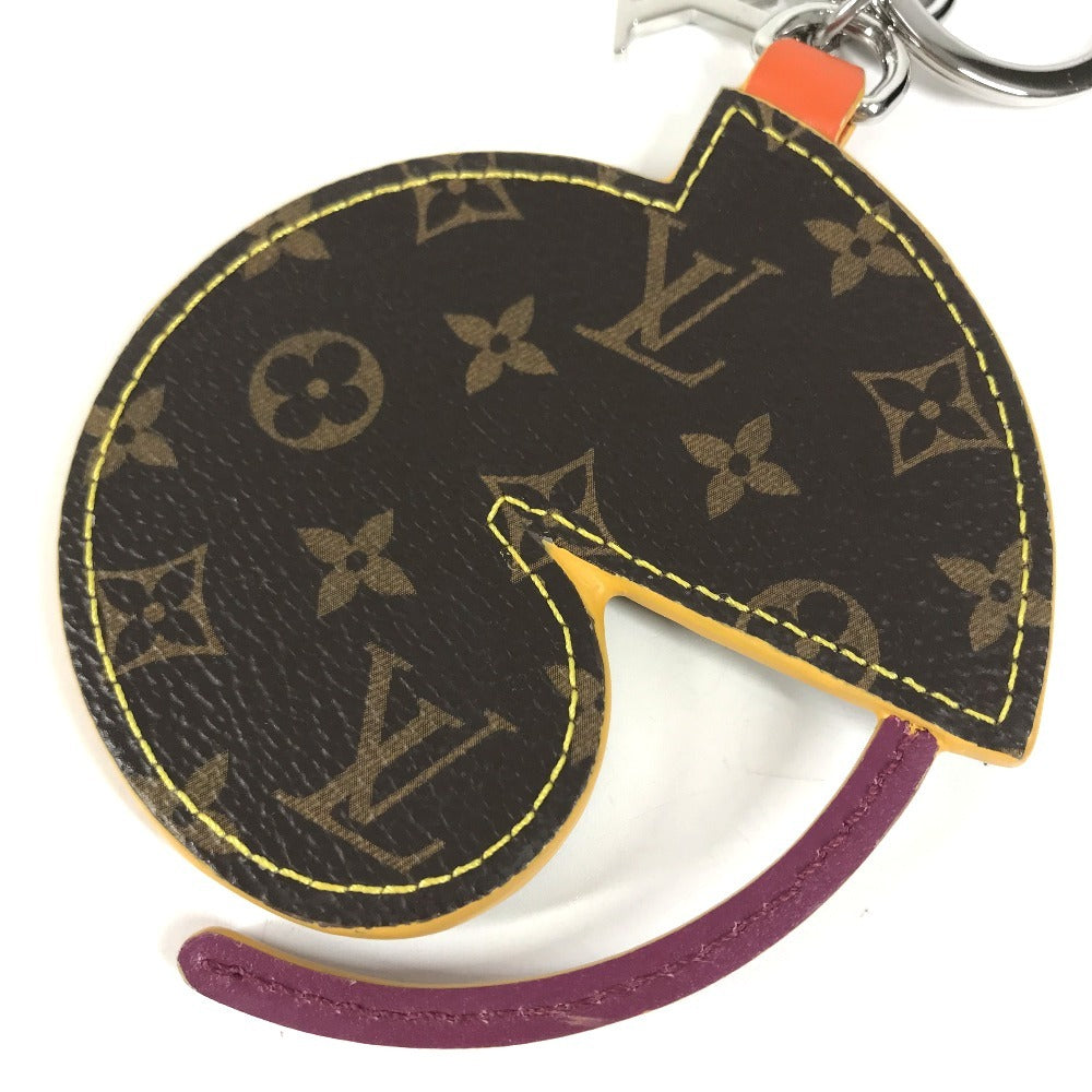 LOUIS VUITTON M02239 モノグラム バッグチャーム LV カメレオン バッグチャーム キーホルダー レザー ユニセックス オレンジ