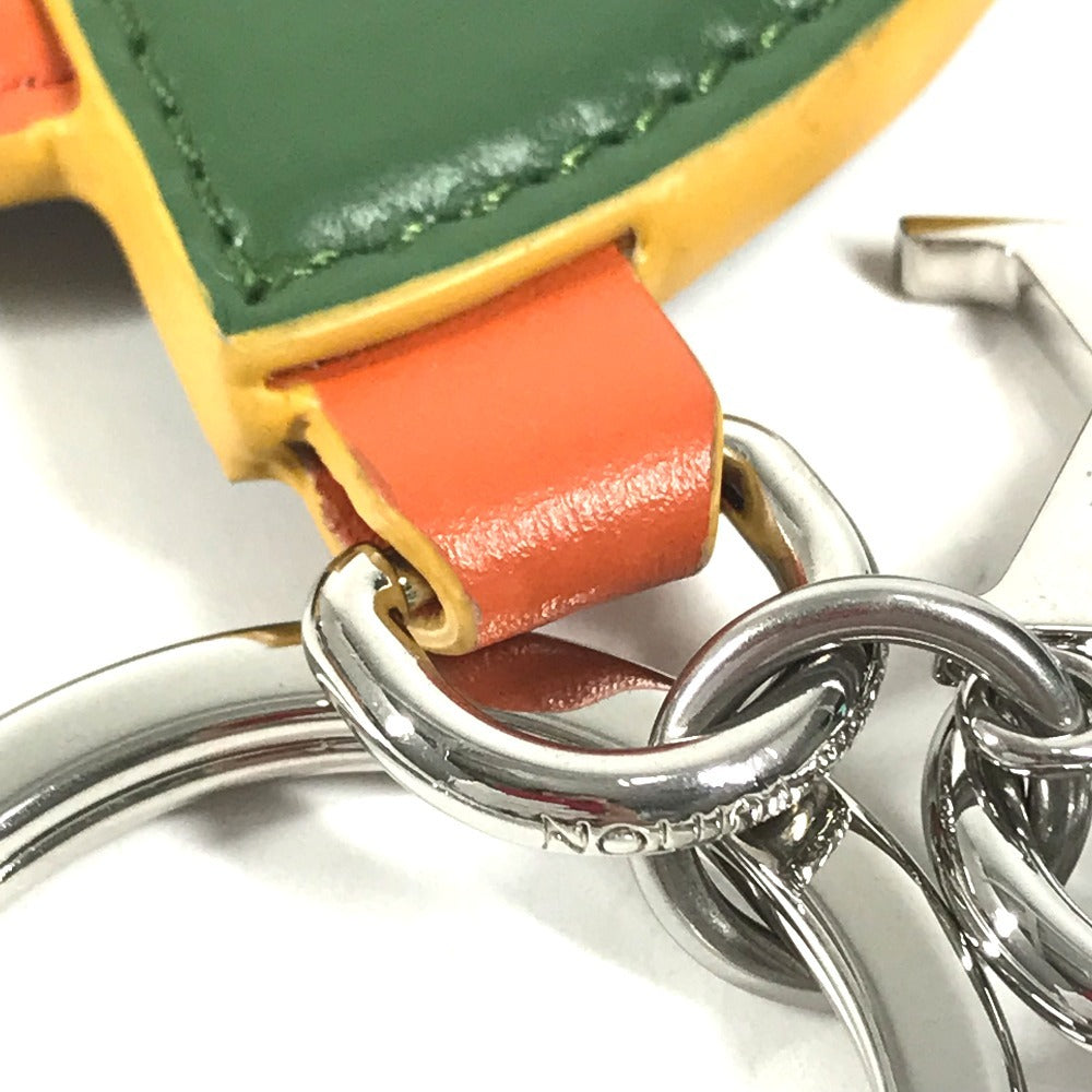 LOUIS VUITTON M02239 モノグラム バッグチャーム LV カメレオン バッグチャーム キーホルダー レザー ユニセックス オレンジ