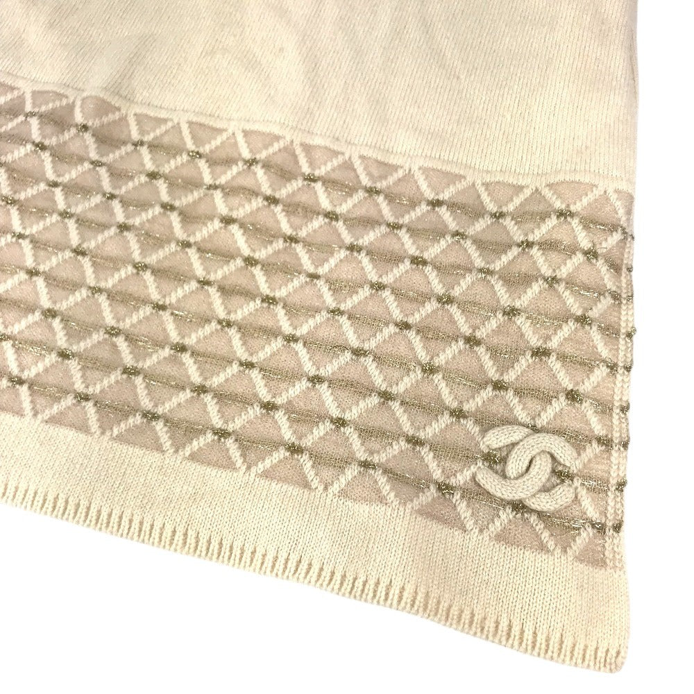 CHANEL 16A CC ココマーク ロゴ アクセサリー マフラー カシミヤ ユニセックス ベージュ