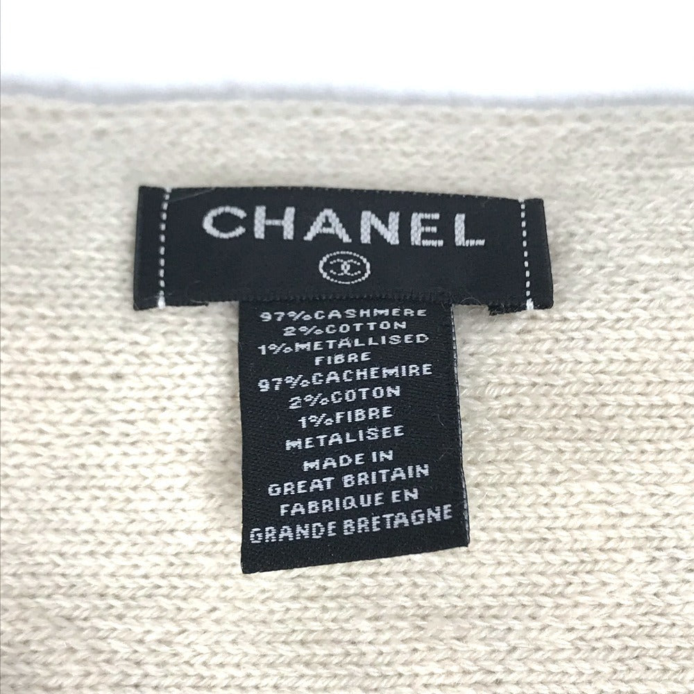 CHANEL 16A CC ココマーク ロゴ アクセサリー マフラー カシミヤ ユニセックス ベージュ