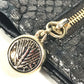 BVLGARI ロゴ ミディアムウォレット 財布 2つ折り財布 レザー ユニセックス メタリック系