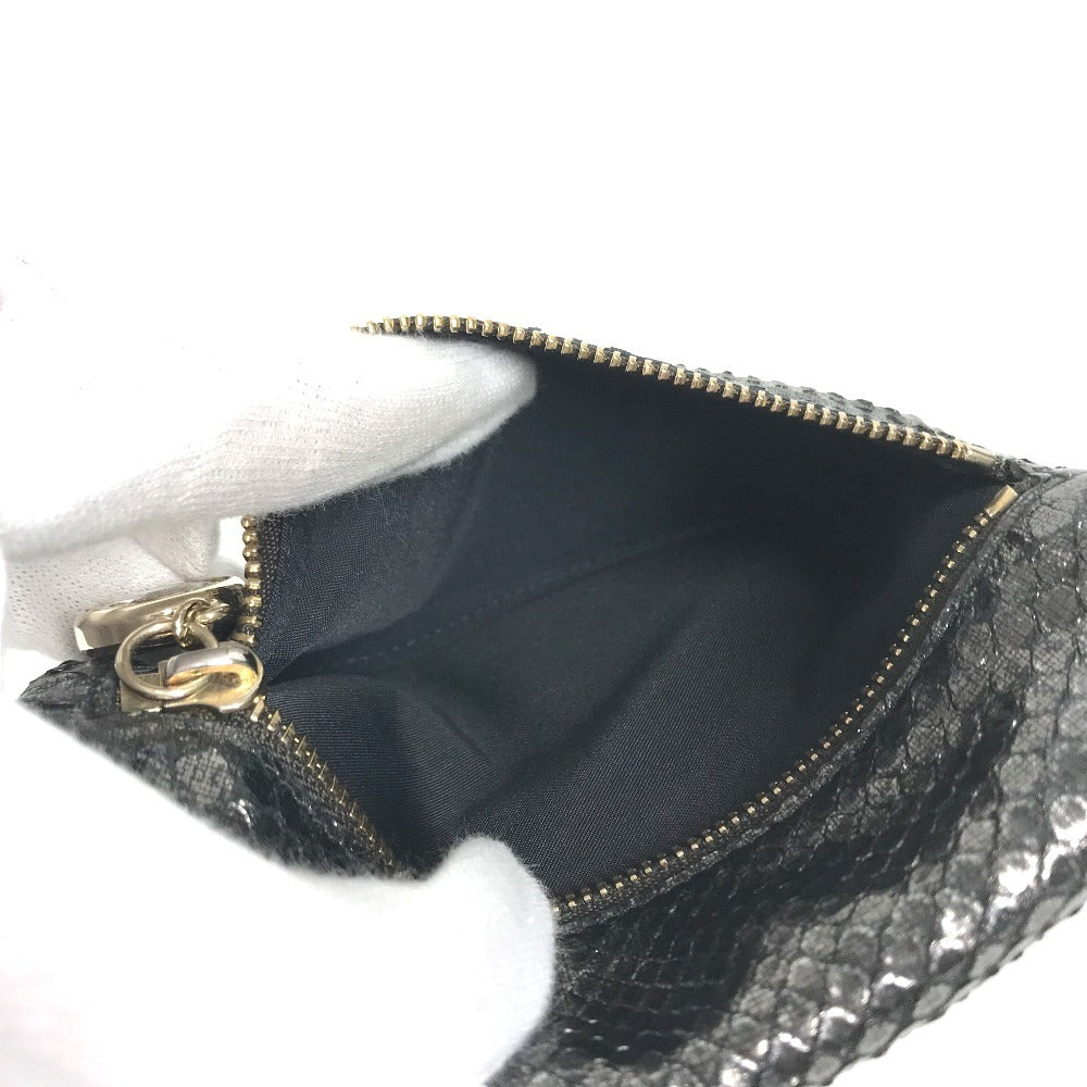 BVLGARI ロゴ ミディアムウォレット 財布 2つ折り財布 レザー ユニセックス メタリック系
