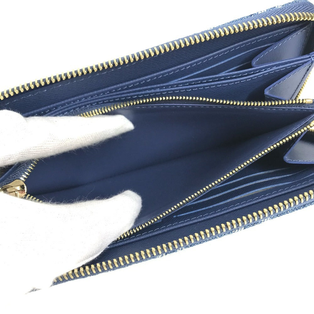 LOUIS VUITTON M23161 村上隆コラボ モノグラムデニム チェリー LV × TM ジッピー ウォレット ロングウォレット ラウンドファスナー 財布 長財布 レディース ブルー