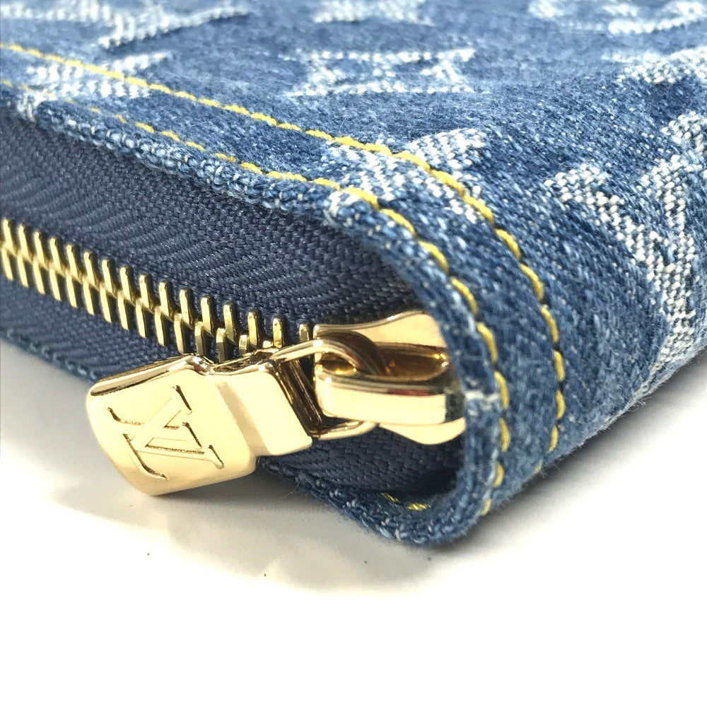 LOUIS VUITTON M23161 村上隆コラボ モノグラムデニム チェリー LV × TM ジッピー ウォレット ロングウォレット ラウンドファスナー 財布 長財布 レディース ブルー