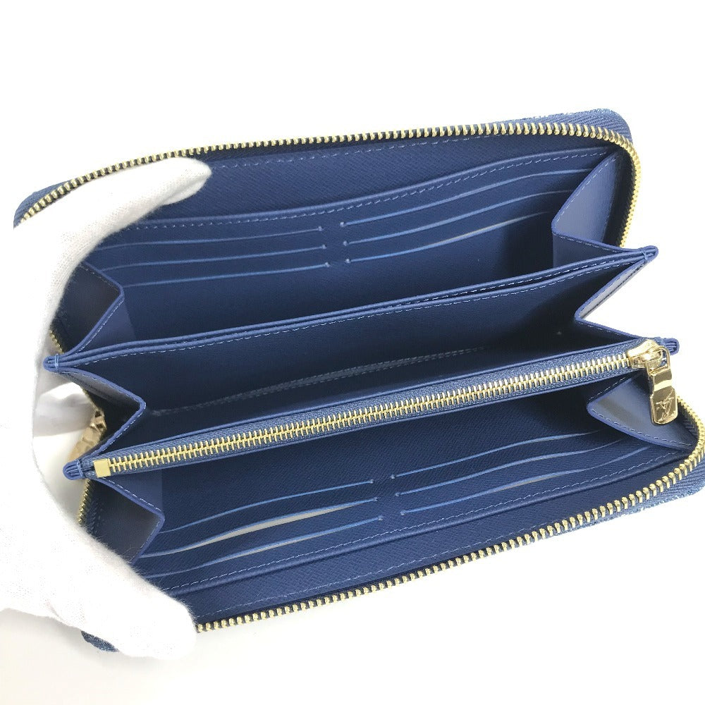 LOUIS VUITTON M23161 村上隆コラボ モノグラムデニム チェリー LV × TM ジッピー ウォレット ロングウォレット ラウンドファスナー 財布 長財布 レディース ブルー