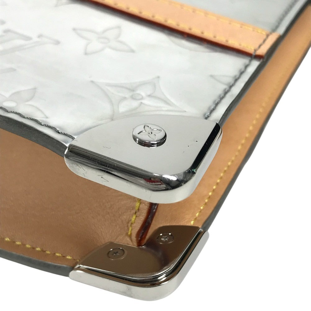 LOUIS VUITTON M80807 モノグラムミラー 鏡 トランク ポシェット　トランクポシェット カバン ストラップ付き ポーチ セカンドバッグ クラッチバッグ レザー ユニセックス シルバー