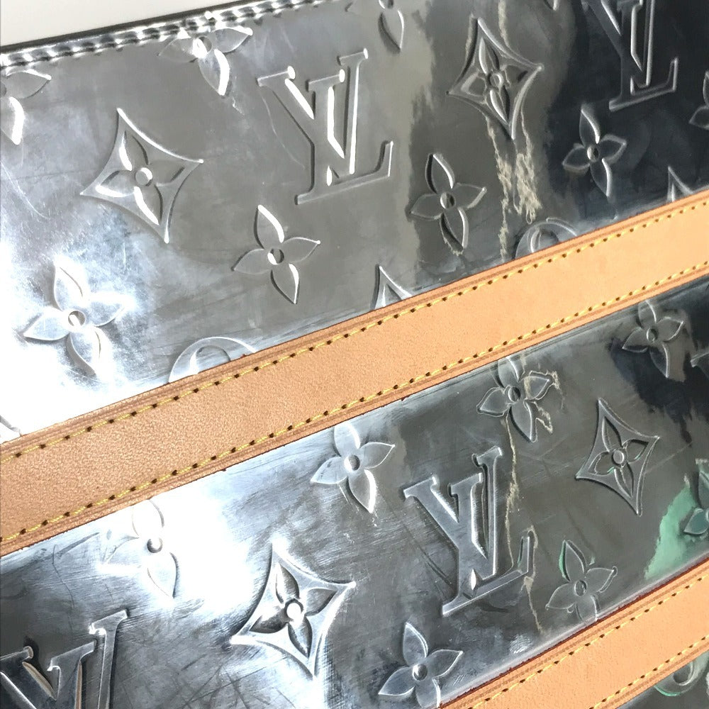 LOUIS VUITTON M80807 モノグラムミラー 鏡 トランク ポシェット　トランクポシェット カバン ストラップ付き ポーチ セカンドバッグ クラッチバッグ レザー ユニセックス シルバー