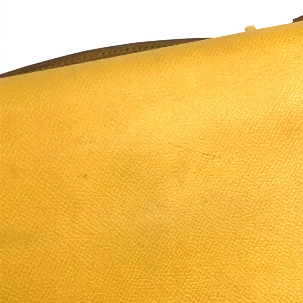 HERMES ヴィンテージ ケリークロス カバン ハンドバッグ 書類バッグ ブリーフケース ビジネスバッグ クシュベル ユニセックス ジョーヌ イエロー