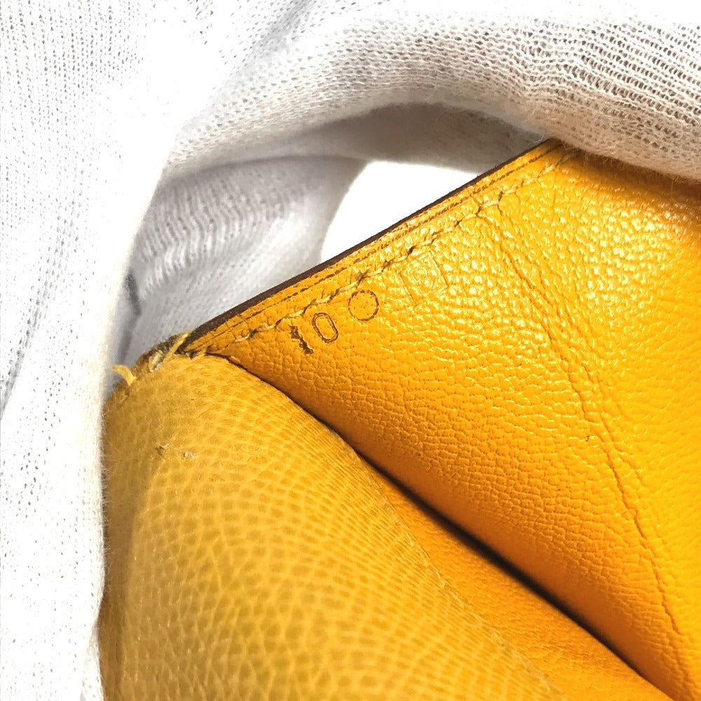 HERMES ヴィンテージ ケリークロス カバン ハンドバッグ 書類バッグ ブリーフケース ビジネスバッグ クシュベル ユニセックス ジョーヌ イエロー