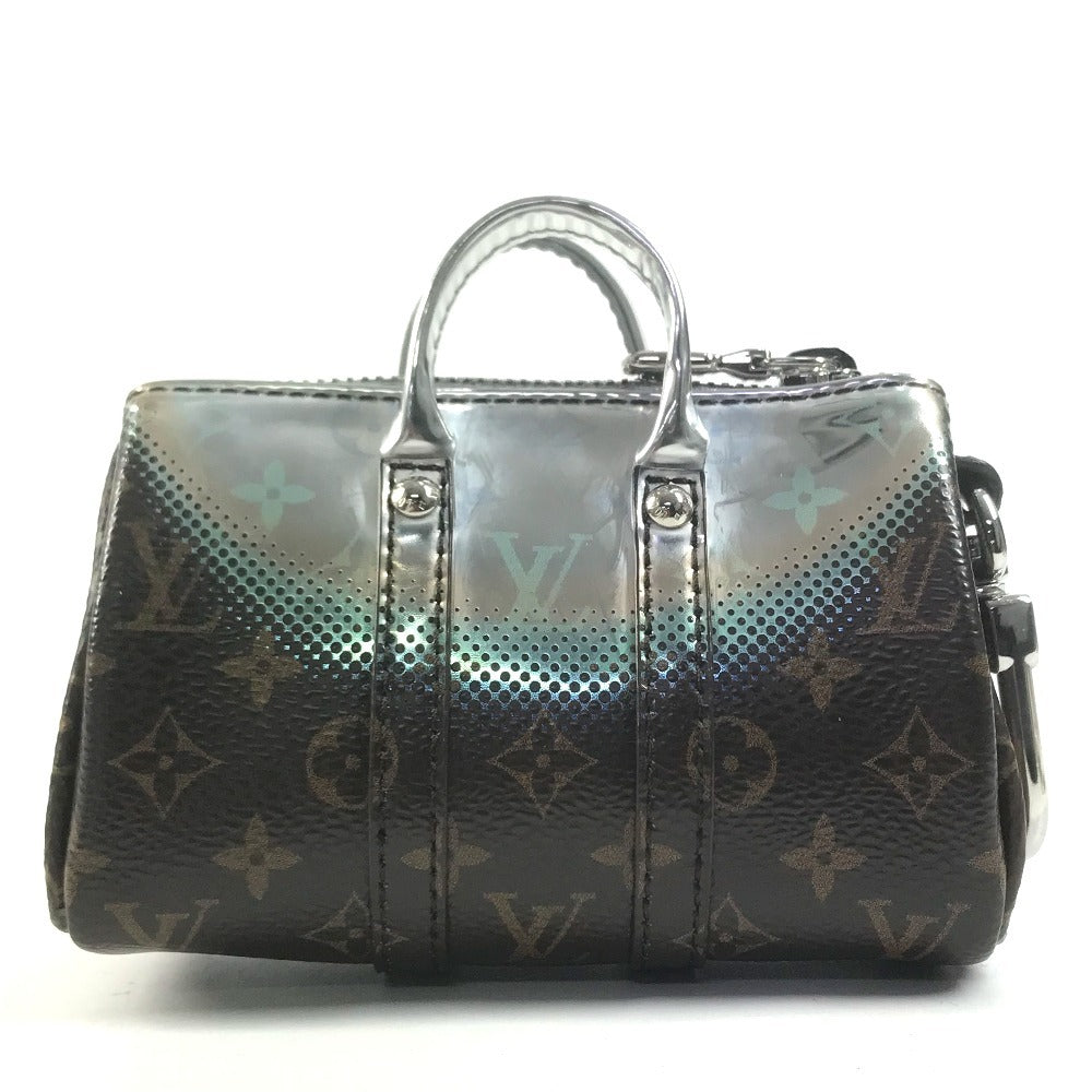 LOUIS VUITTON M01428 Monogram Metallic Mirror Mini Keepall Mini Keepall Bag Charm Mini Boston Key Holder MonogramCanvas / Leather Brown/Silver Used