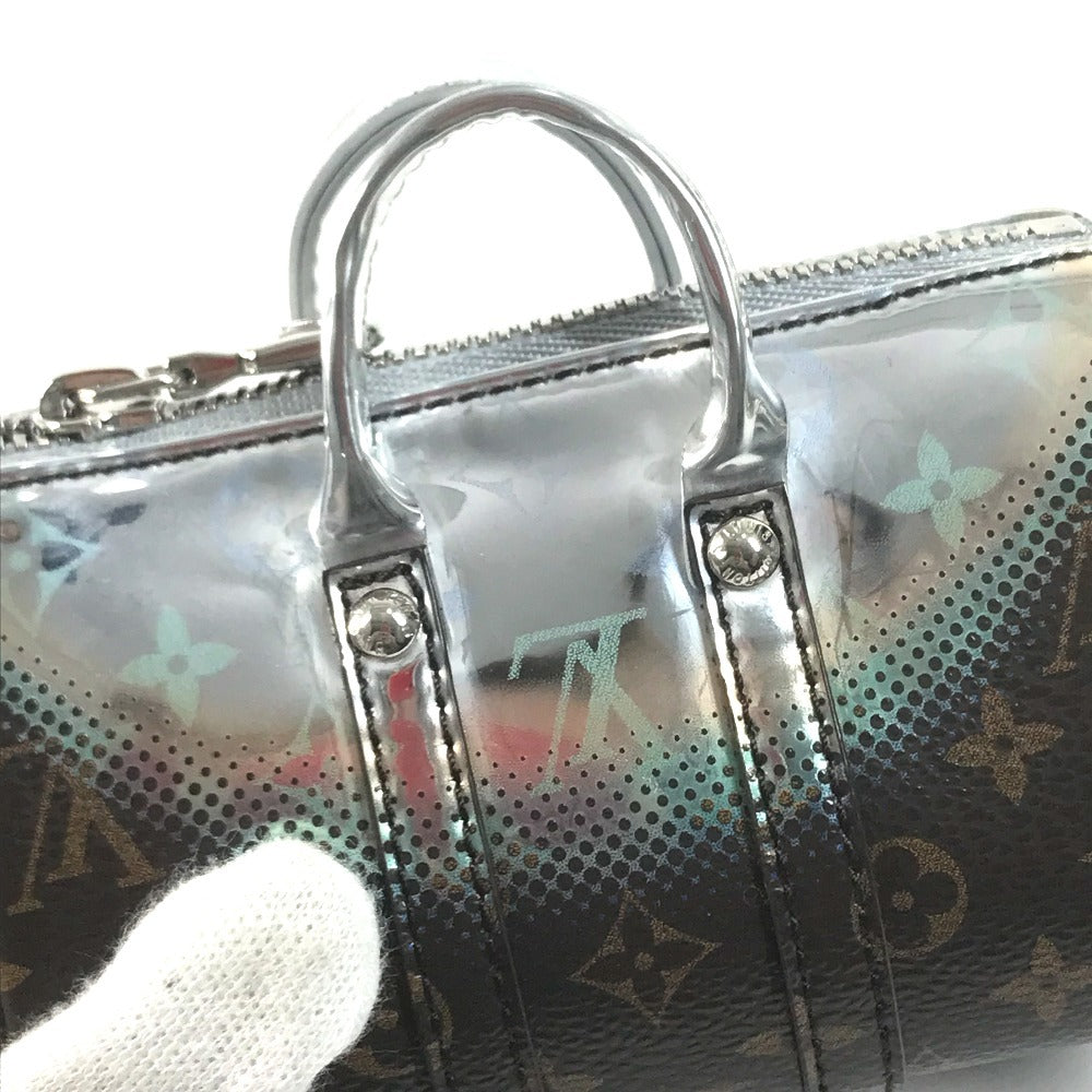 LOUIS VUITTON M01428 Monogram Metallic Mirror Mini Keepall Mini Keepall Bag Charm Mini Boston Key Holder MonogramCanvas / Leather Brown/Silver Used